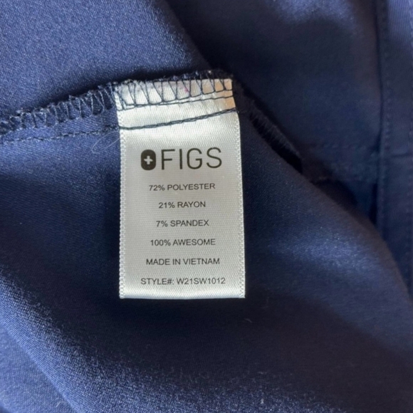 FIGS Technical Collection (Size S) Navy Blue "Kitale" Maternity 1-Pkt Scrub Top - Picture 8 of 8